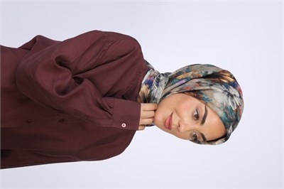 Locella Soft Pamuk Eşarp Gri