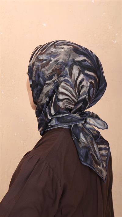 Locella Soft Pamuk Eşarp Lacivert