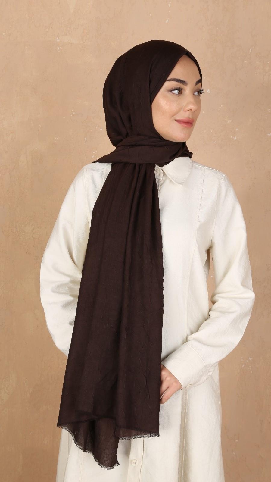 Bambu Kraş Şal Acı Kahve-2