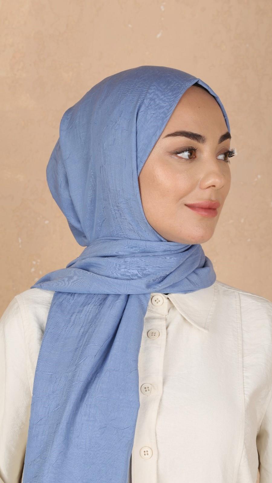 Bambu Kraş Şal Açık Mavi-41