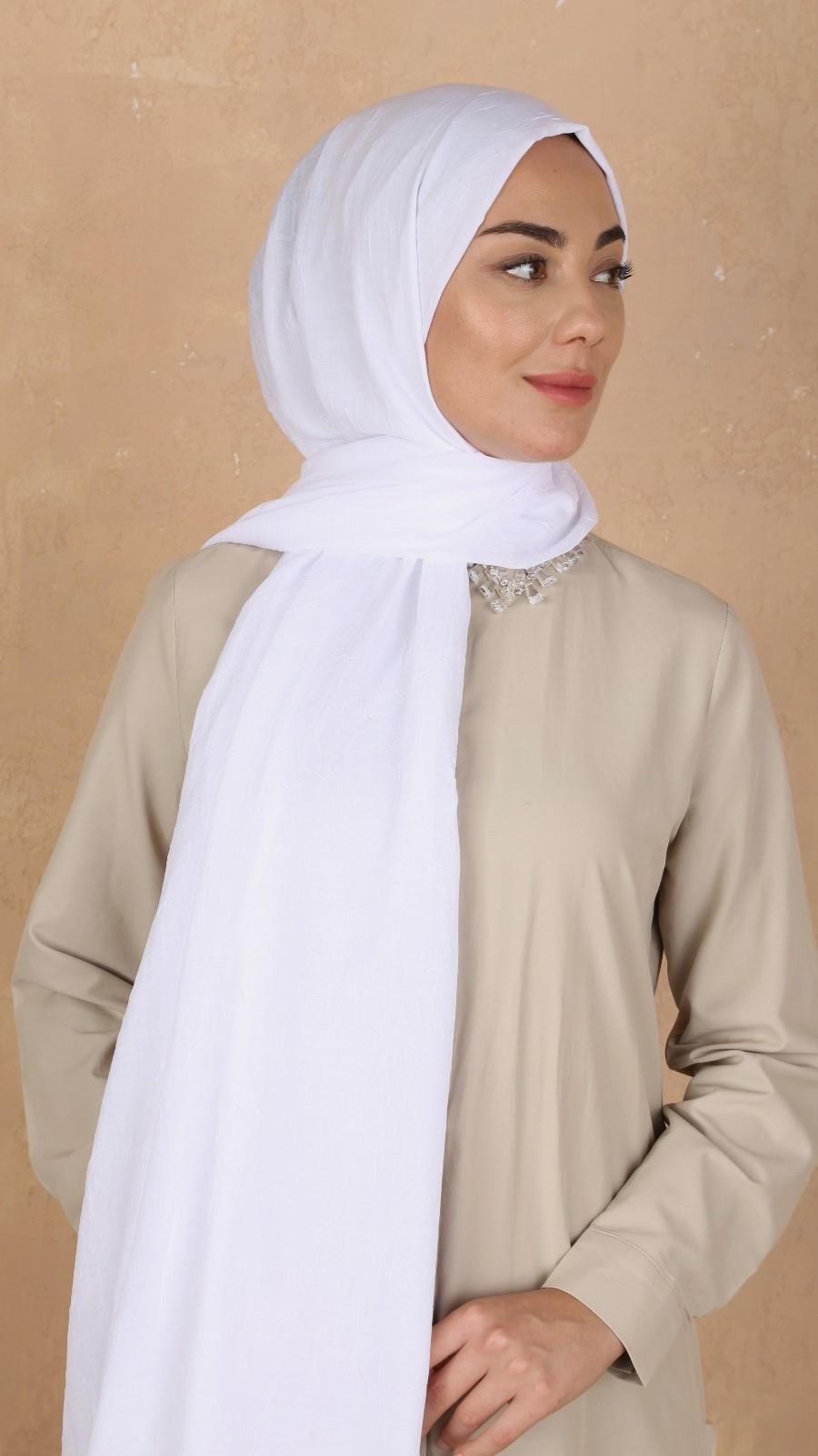 Bambu Kraş Şal Ekru-25