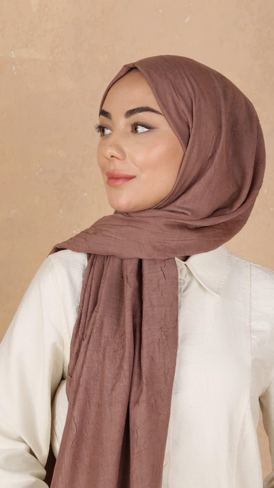 Bambu Kraş Şal Gül Kurusu-13