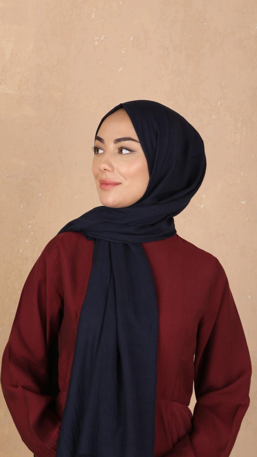 Bambu Kraş Şal Lacivert-44