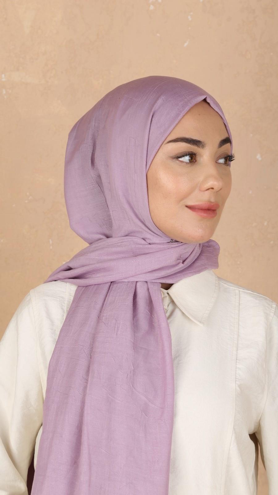 Bambu Kraş Şal Lila-34