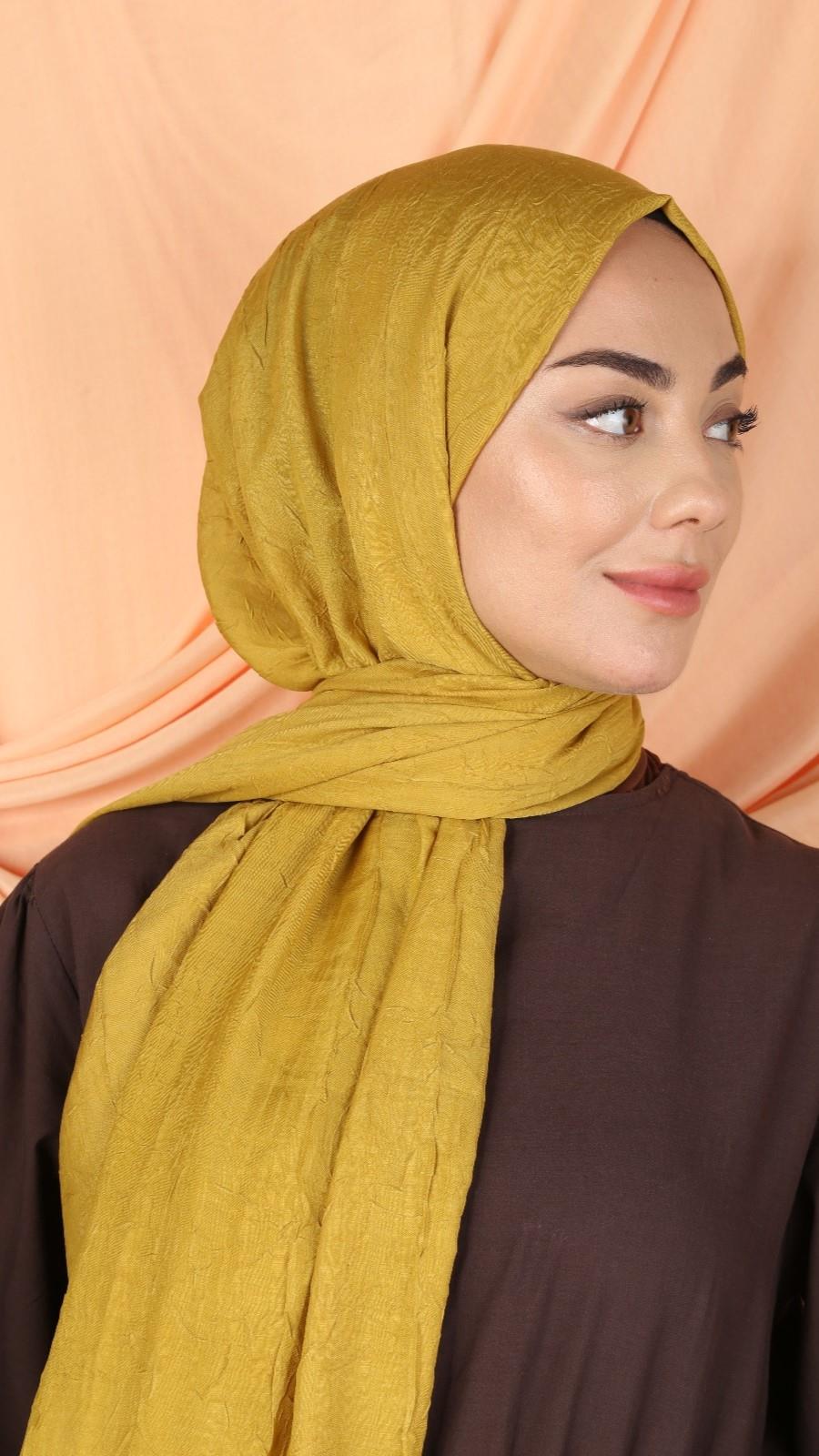 Bambu Kraş Şal Mavi-1