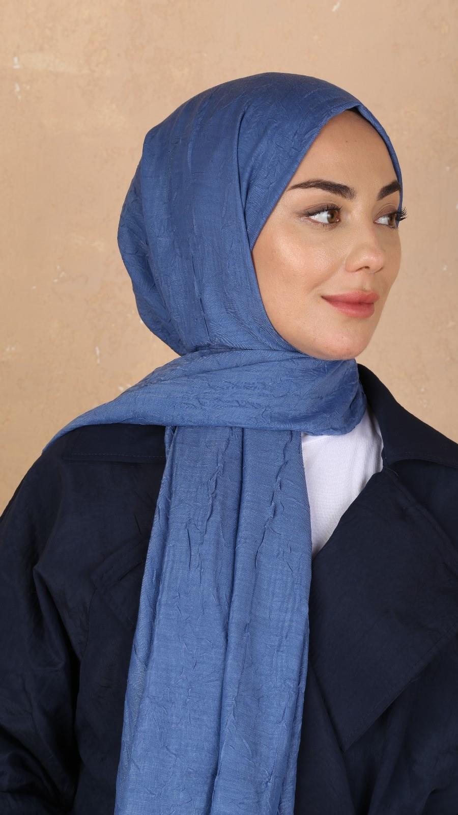 Bambu Kraş Şal Mavi-40