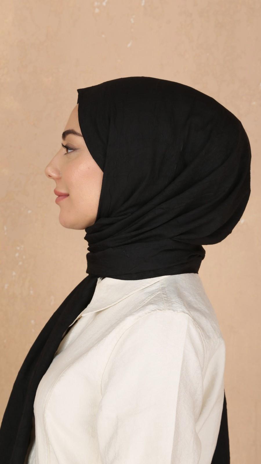 Bambu Kraş Şal Siyah-43