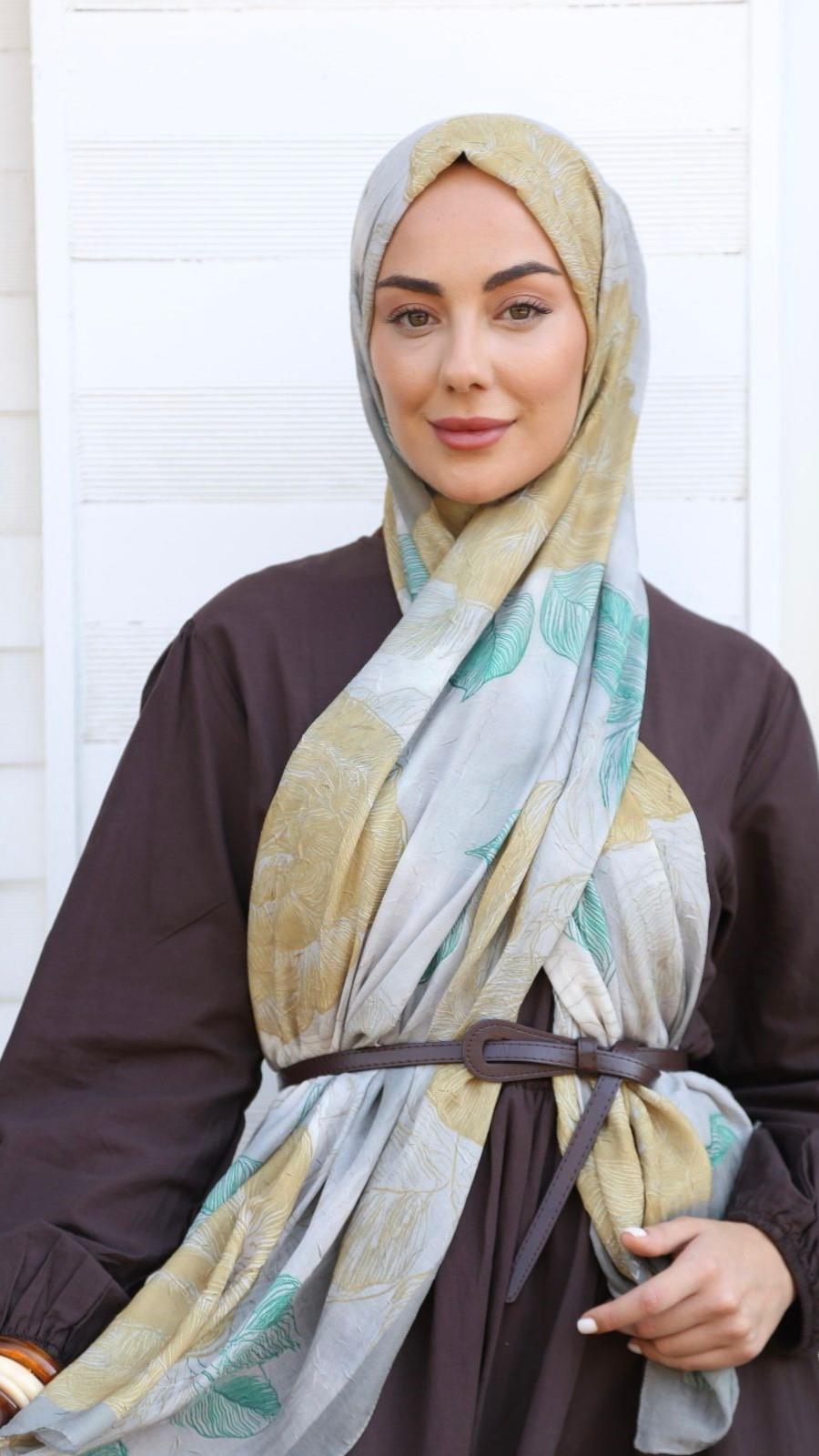 Desenli Kraş Şal Duman-12