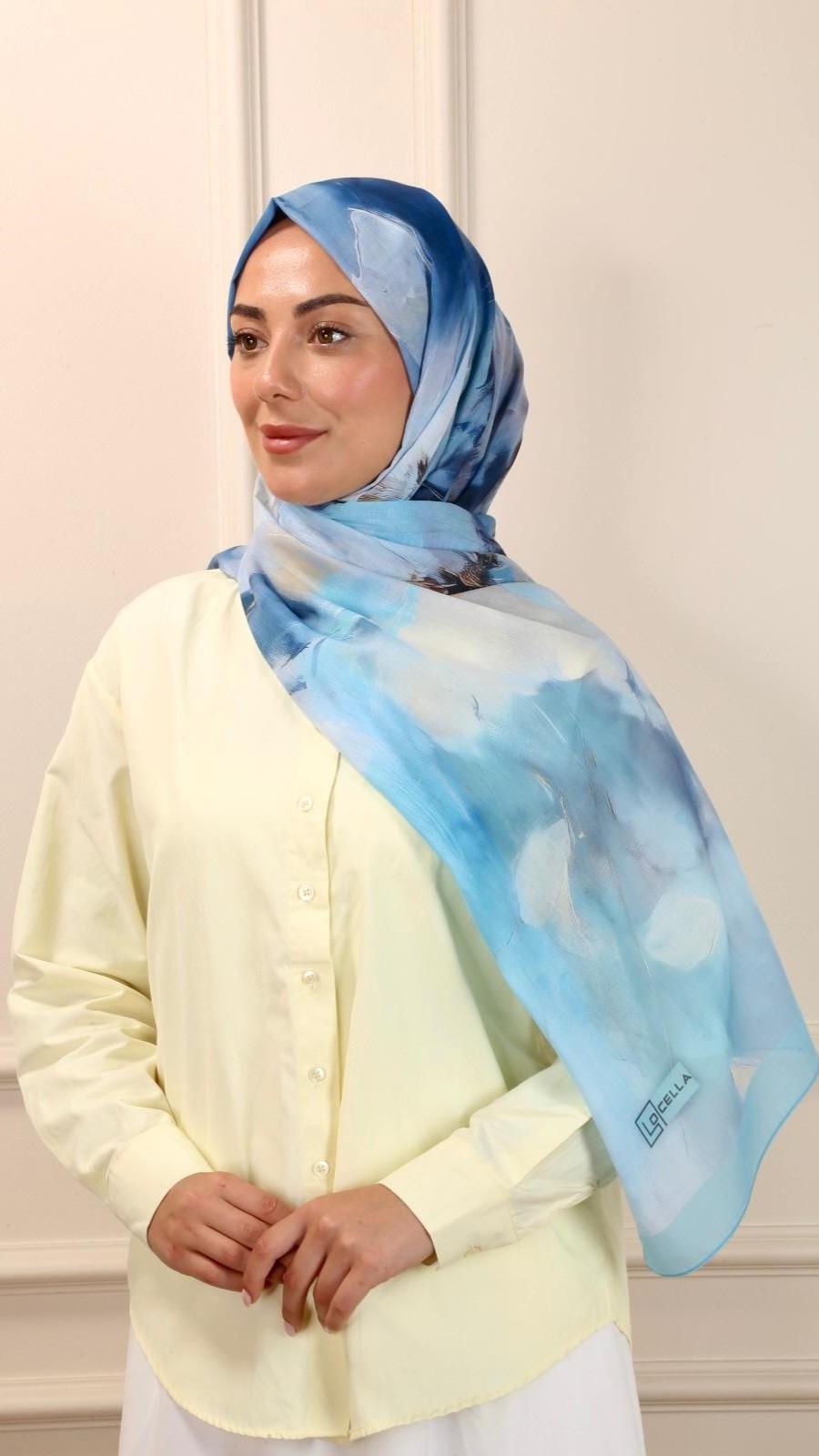 Desenli Pamuk Vual Şal Niva Desen-6