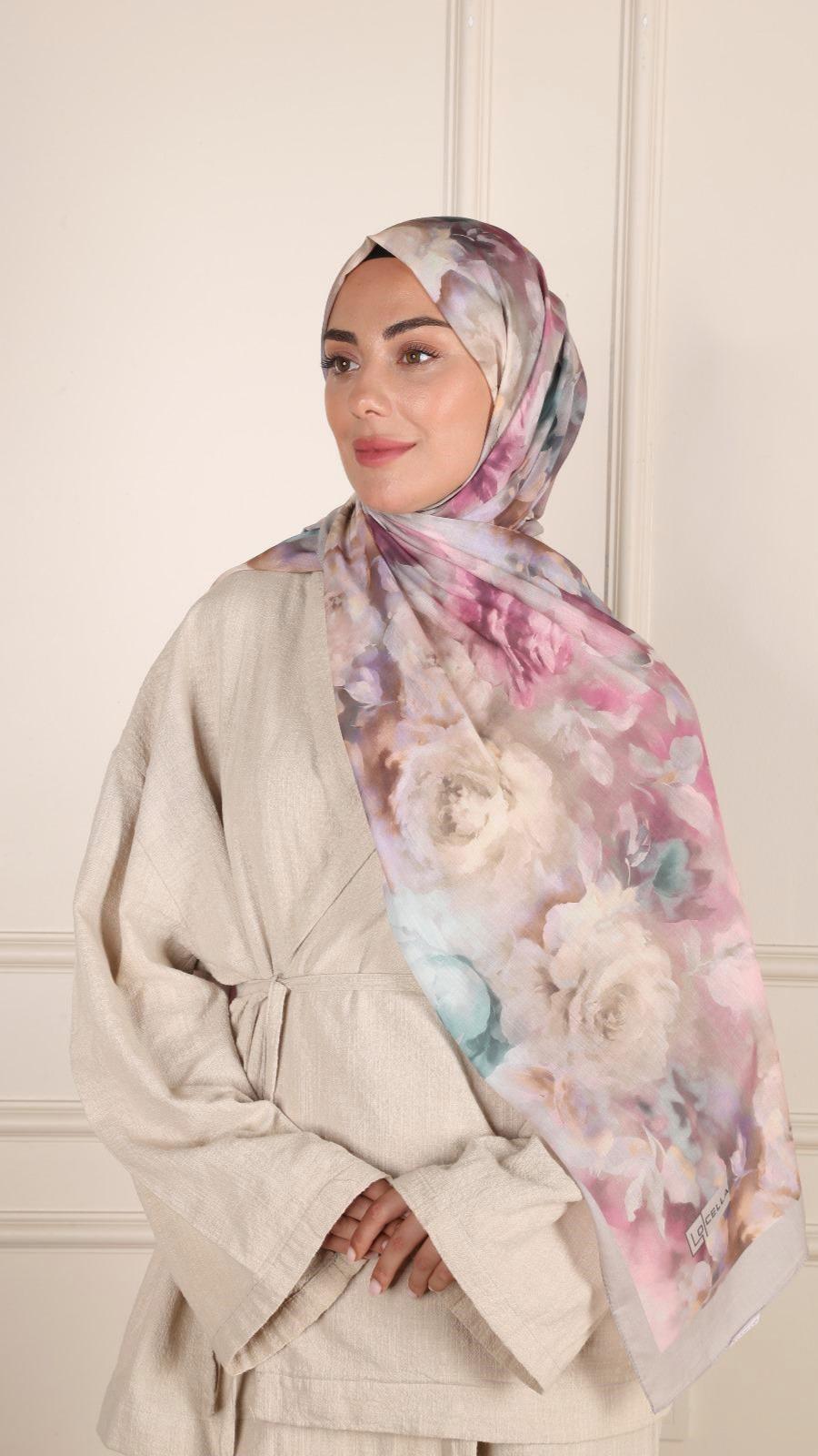 Desenli Pamuk Vual Şal Taş-6