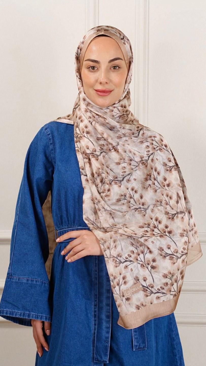 Locella İdol İpek Şal Camel-4