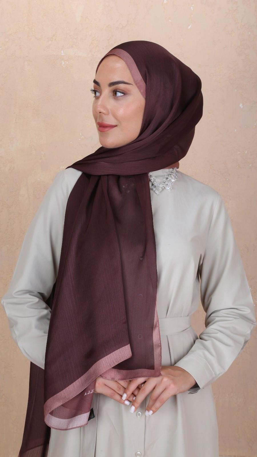 Locella İdol İpek Şal Kestane-29