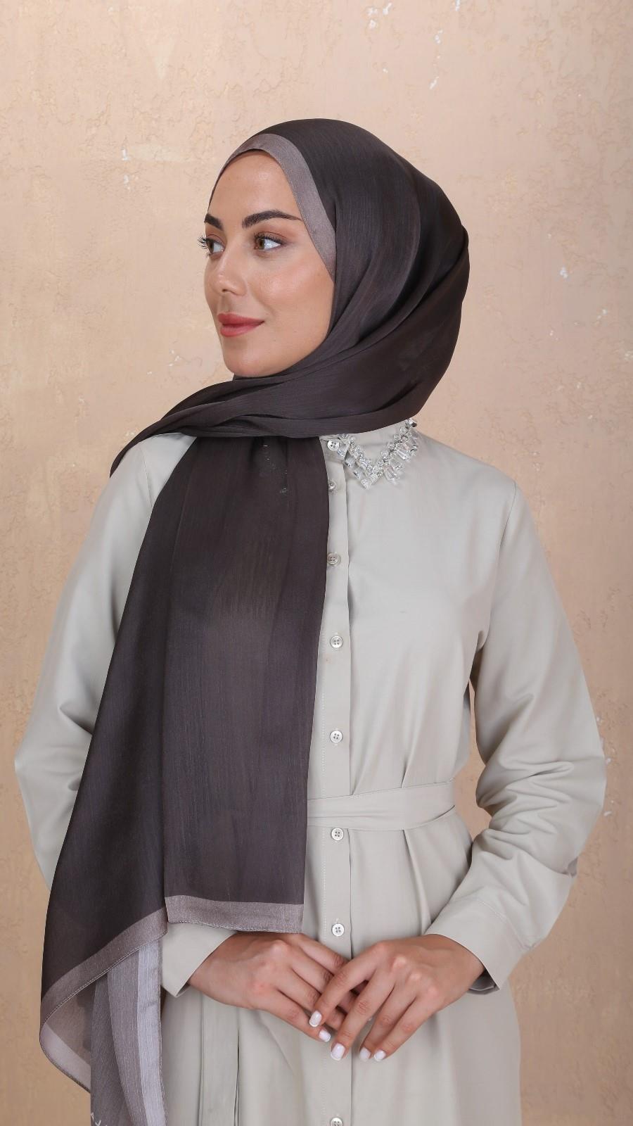 Locella İdol İpek Şal Küllü Kahve-32