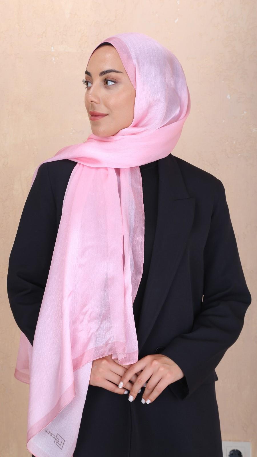 Locella İdol İpek Şal Pembe-12