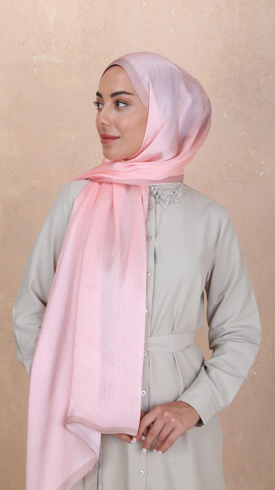 Locella İdol İpek Şal Şeker Pembe-26