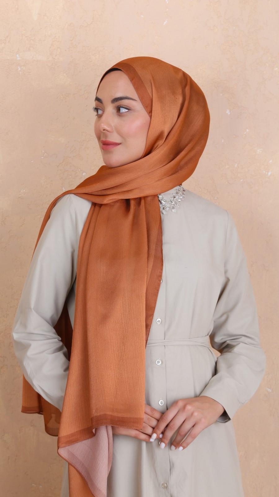 Locella İdol İpek Şal Tarçın-28