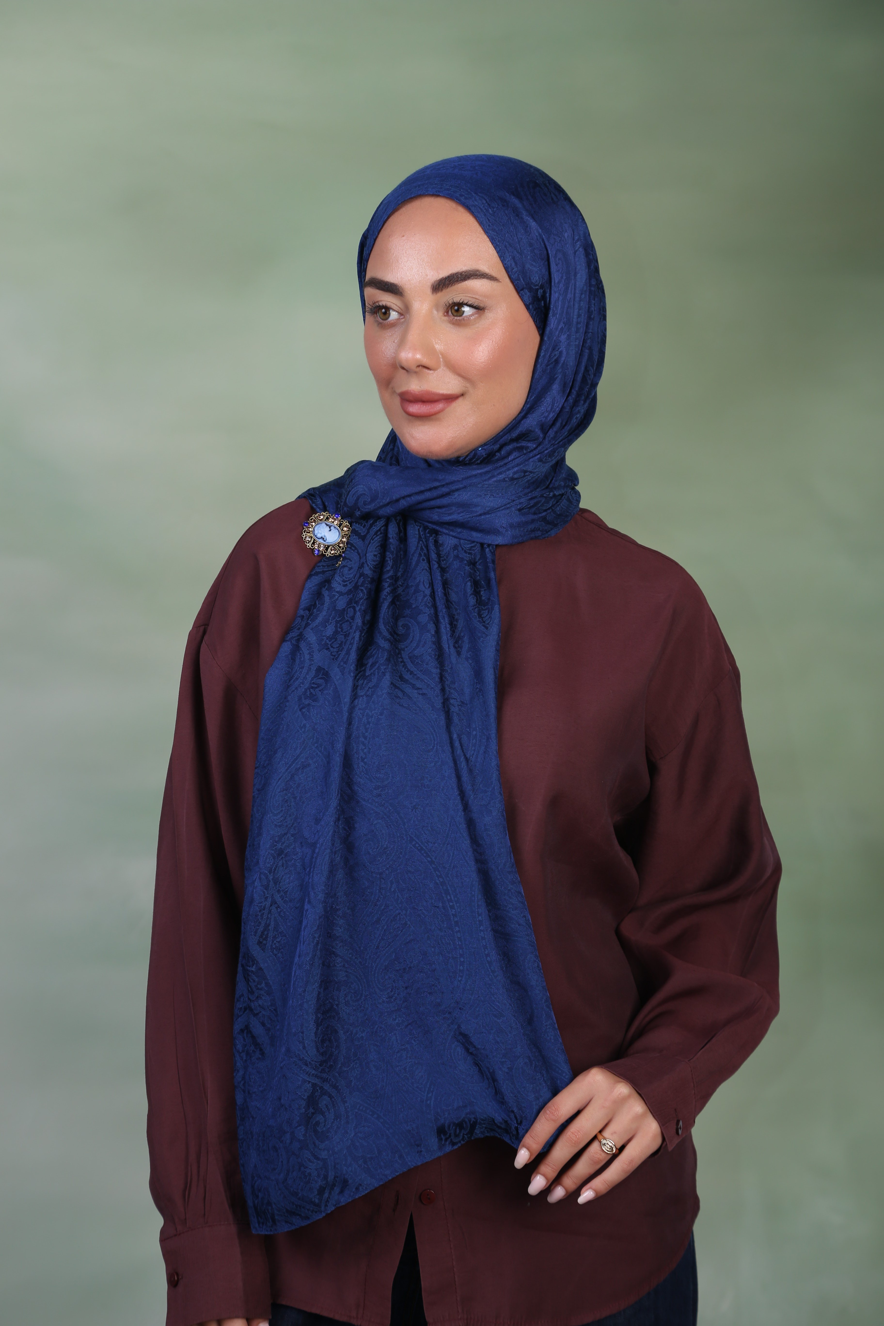 Locella Jakar Şal Saks Mavisi