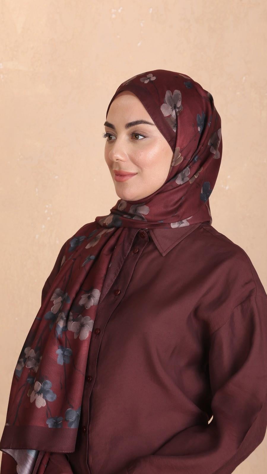 Locella Koza Pamuk Şal Bordo