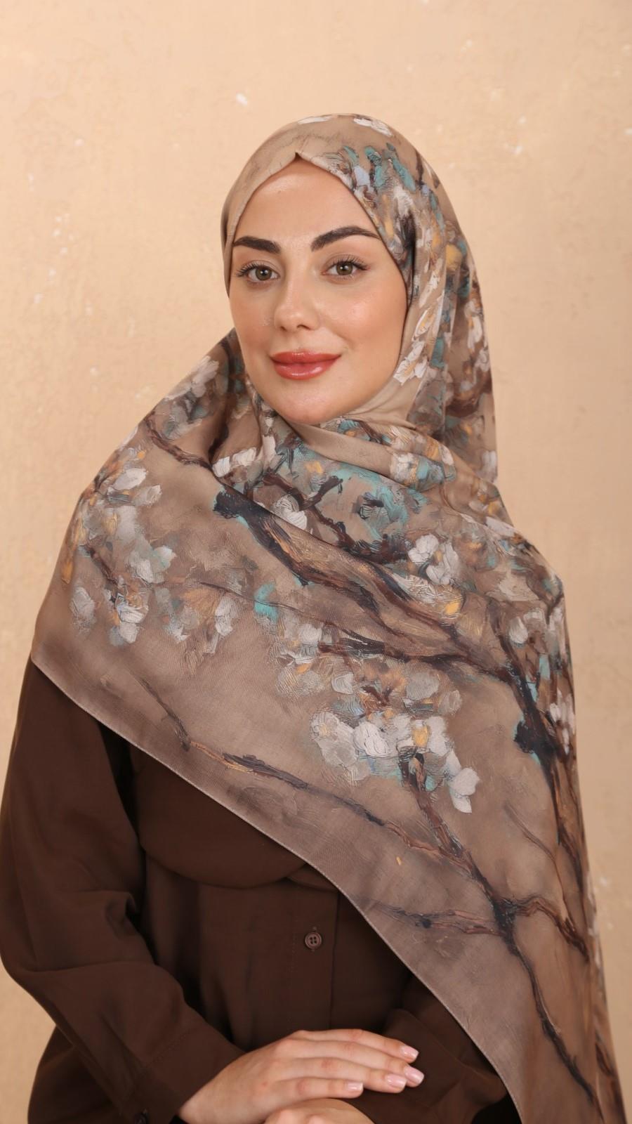 Locella Koza Pamuk Şal-Camel-11