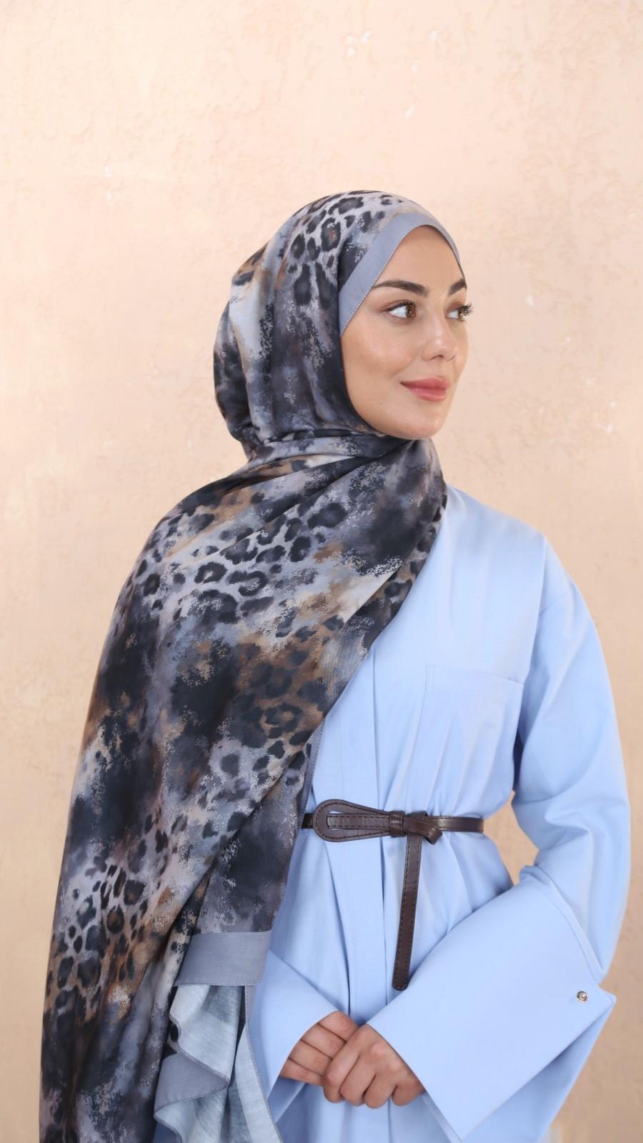 Locella Koza Pamuk Şal-Gri-5