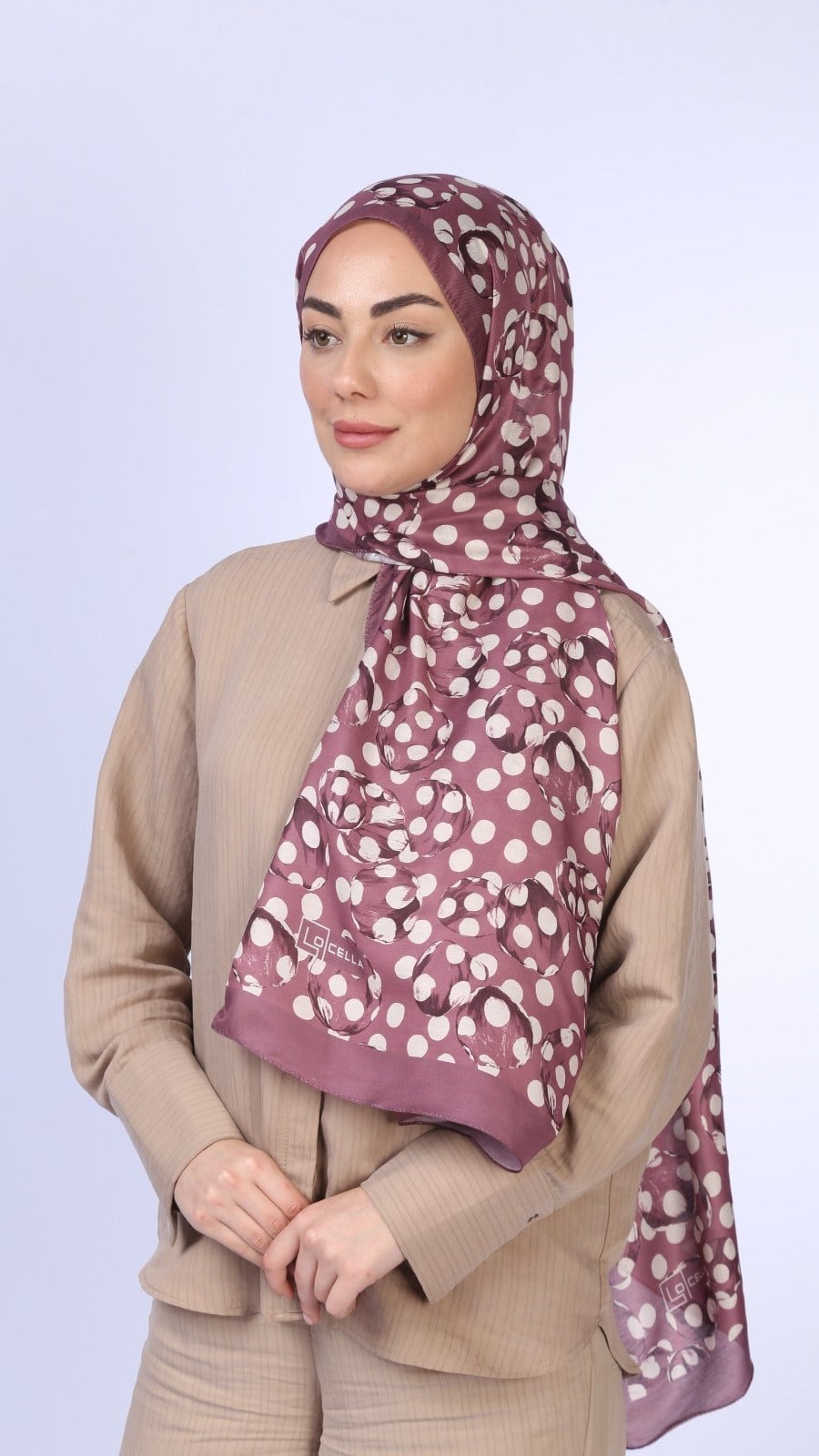 Locella Koza Pamuk Şal Gül Pembe