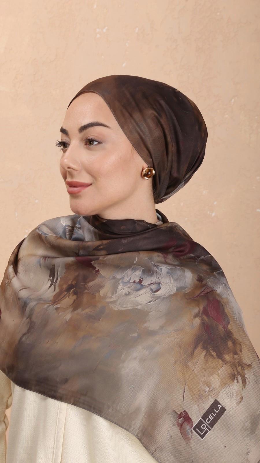 Locella Koza Pamuk Şal Kahve