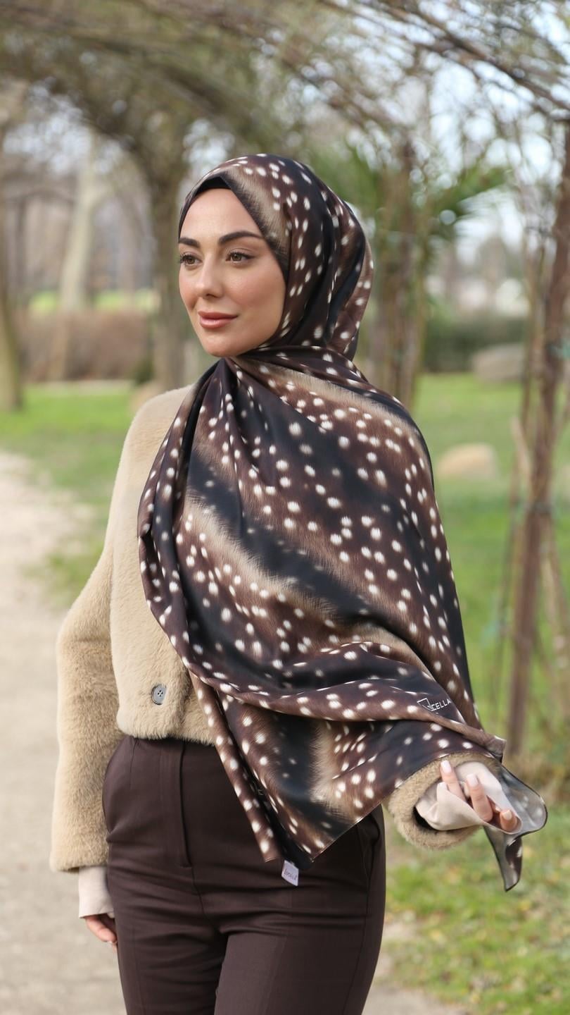 Locella Koza Pamuk Şal-Kahve