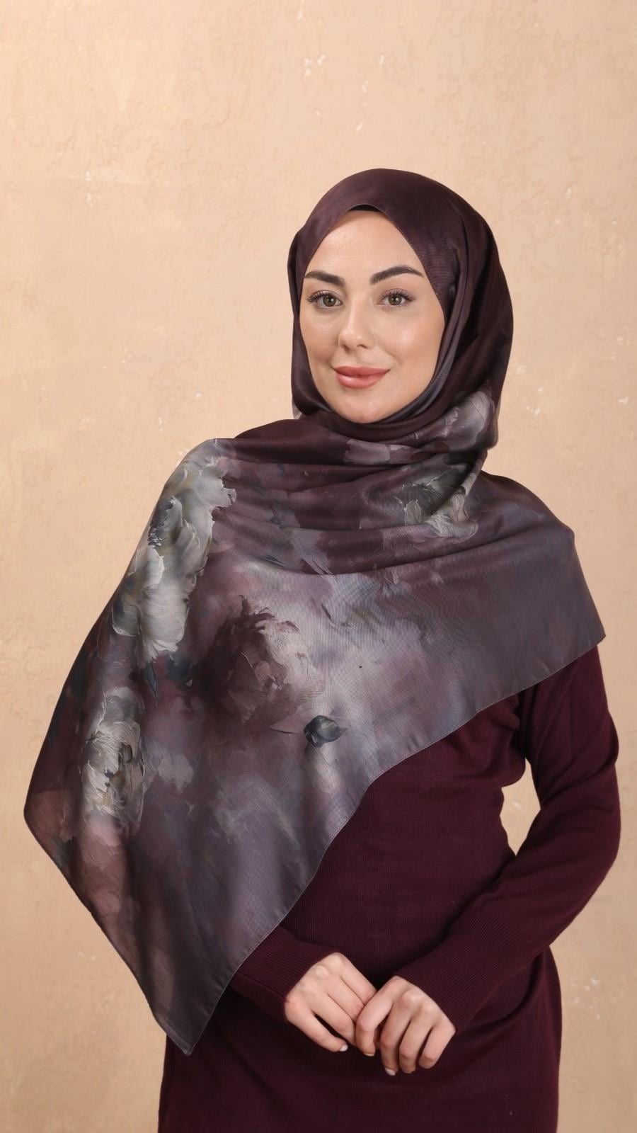 Locella Koza Pamuk Şal Mürdüm