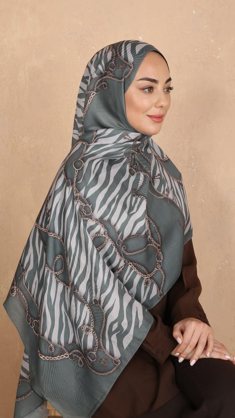 Locella Koza Pamuk Şal-Mint Yeşil-9