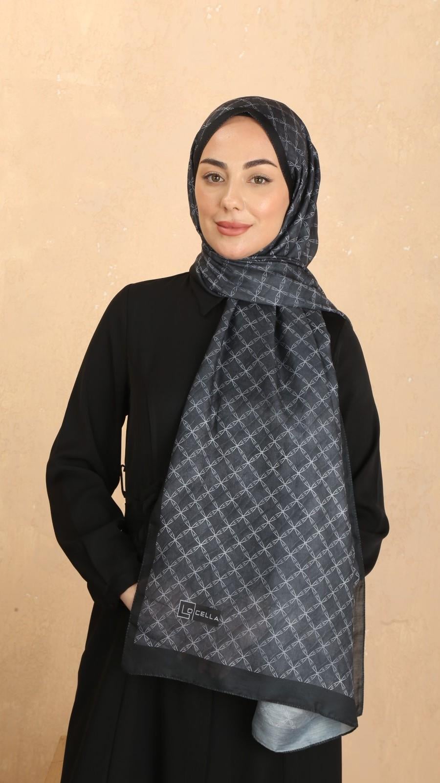 Locella Koza Pamuk Şal Siyah