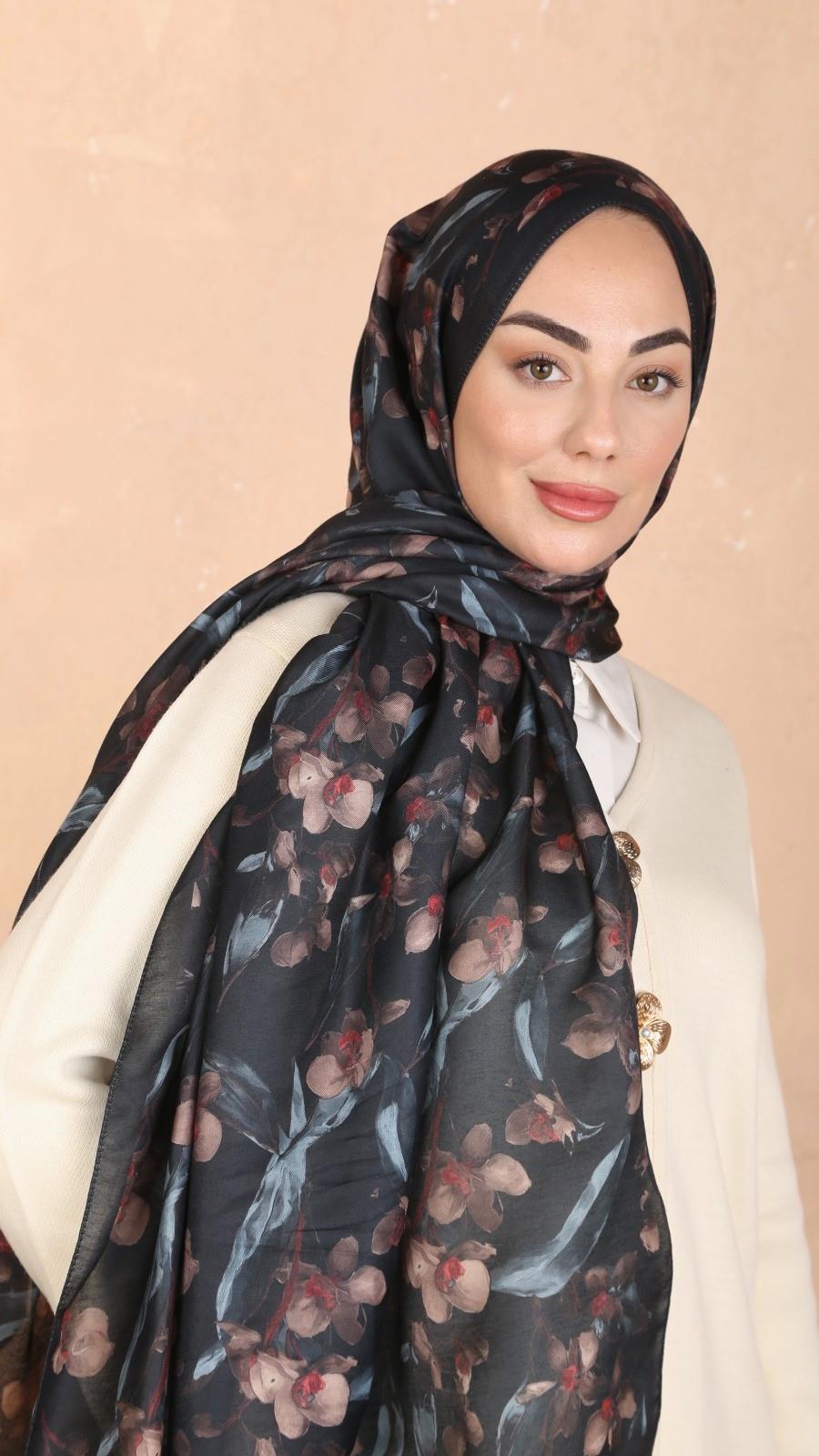 Locella Koza Pamuk Şal Siyah