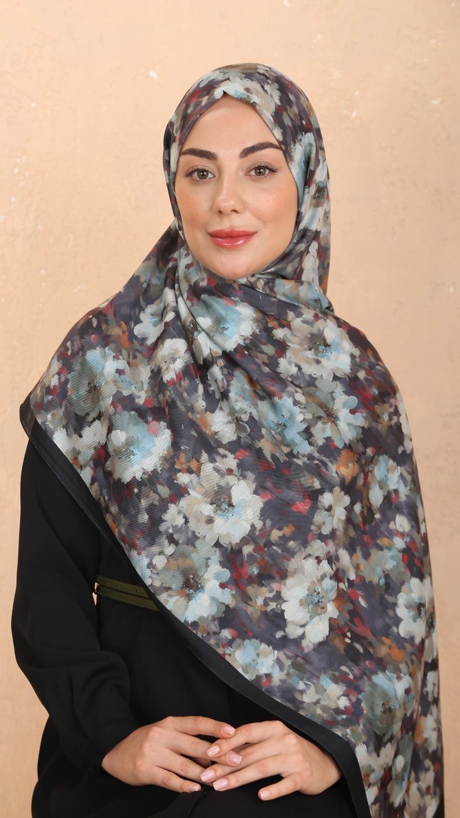 Locella Koza Pamuk Şal-Siyah-3