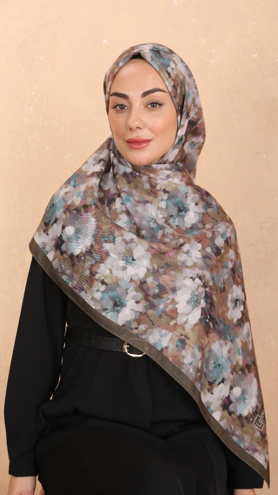 Locella Koza Pamuk Şal-Yeşil-10