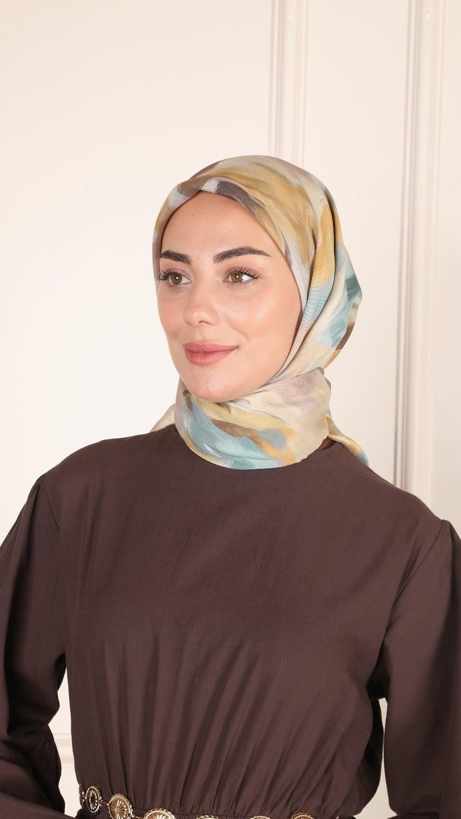 Locella Modal İpek Eşarp Sarı-2