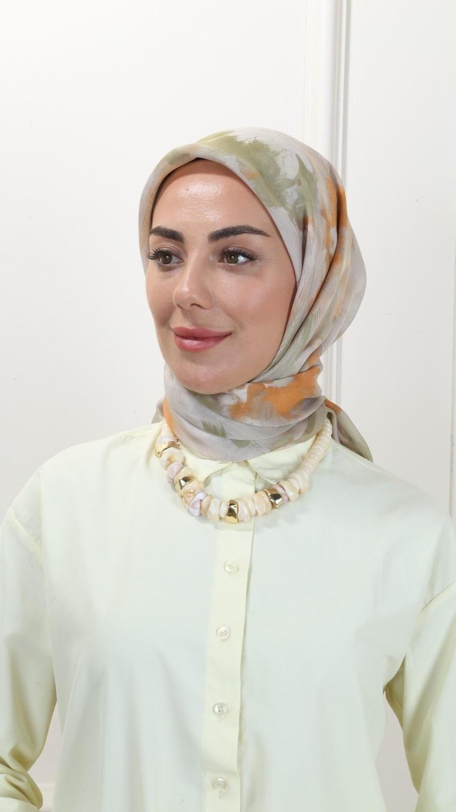Locella Modal İpek Eşarp Yeşil-3