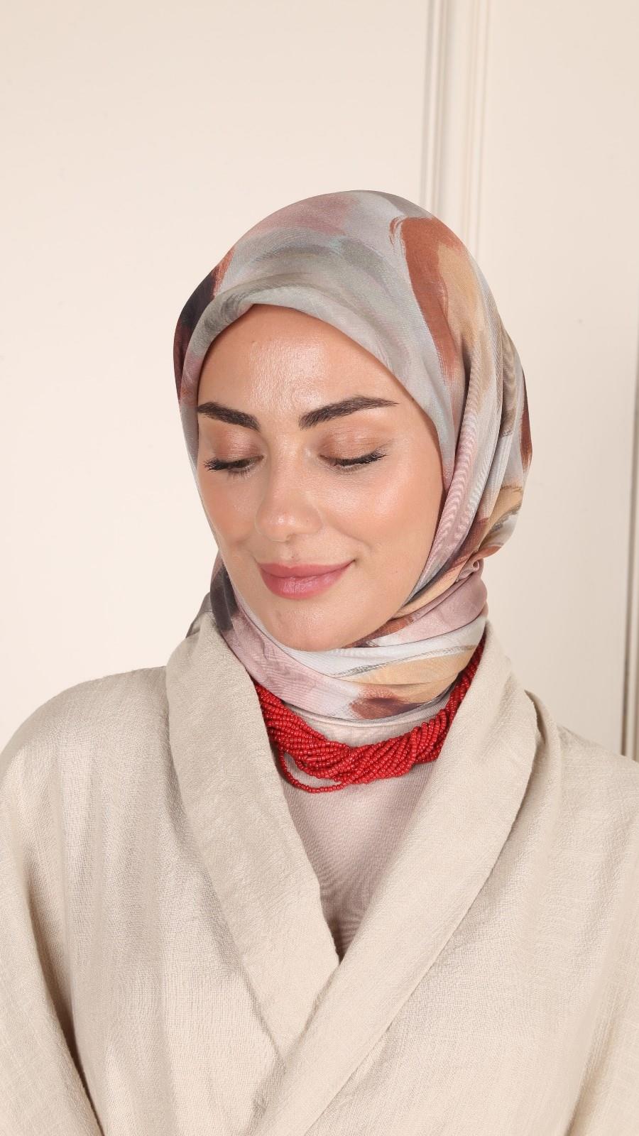 Locella Modal İpek Eşarp Açık Vizon-8