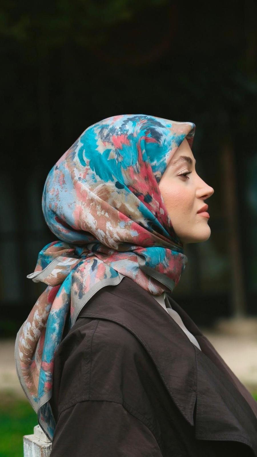 Locella Modal İpek Eşarp Çok Renkli-4