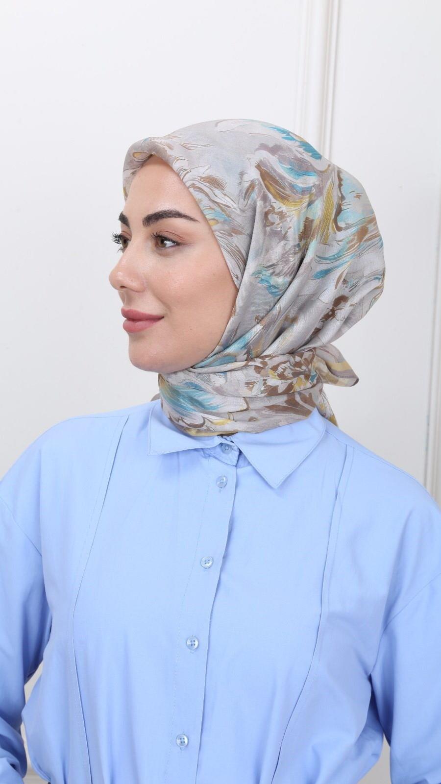 Locella Modal İpek Eşarp Vizon-3