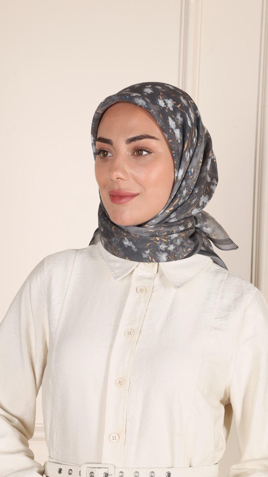 Locella Modal İpek Eşarp Siyah-4