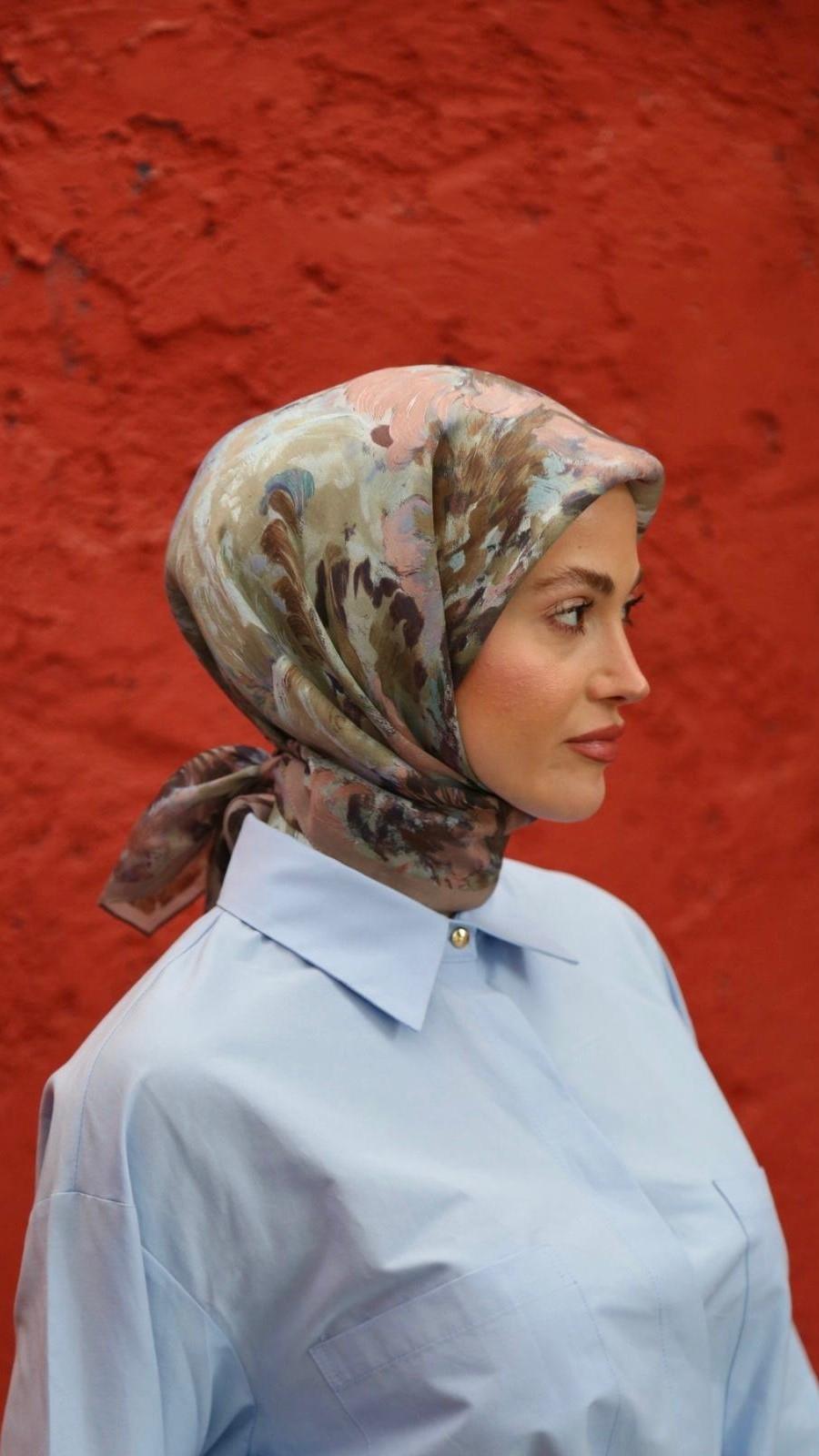 Locella Modal İpek Eşarp Somon-9