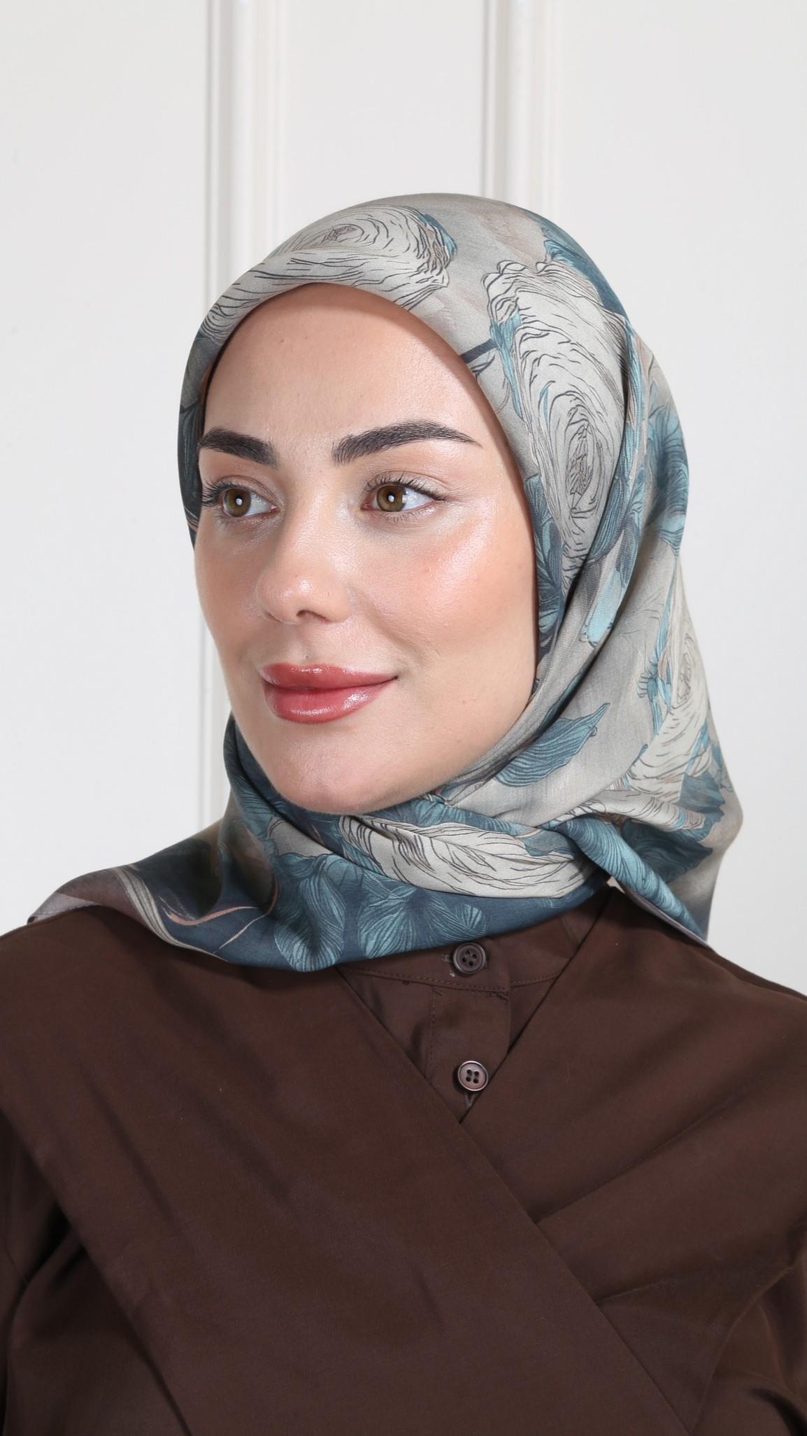 Locella Modal İpek Eşarp Kahve-1