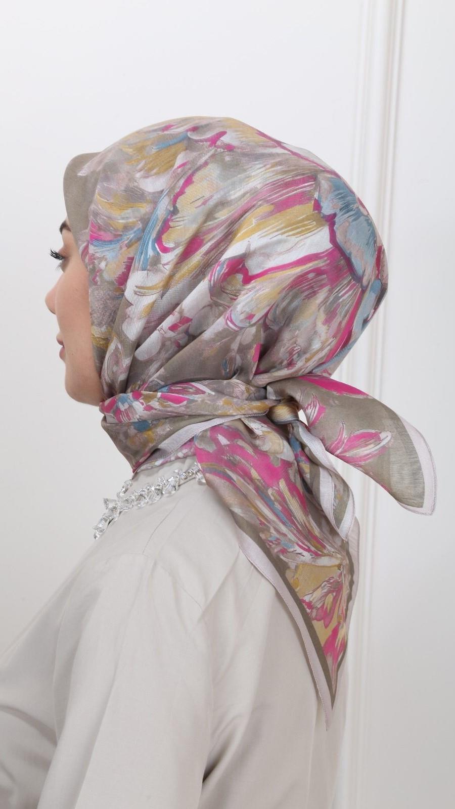 Locella Modal İpek Eşarp Yeşil-2