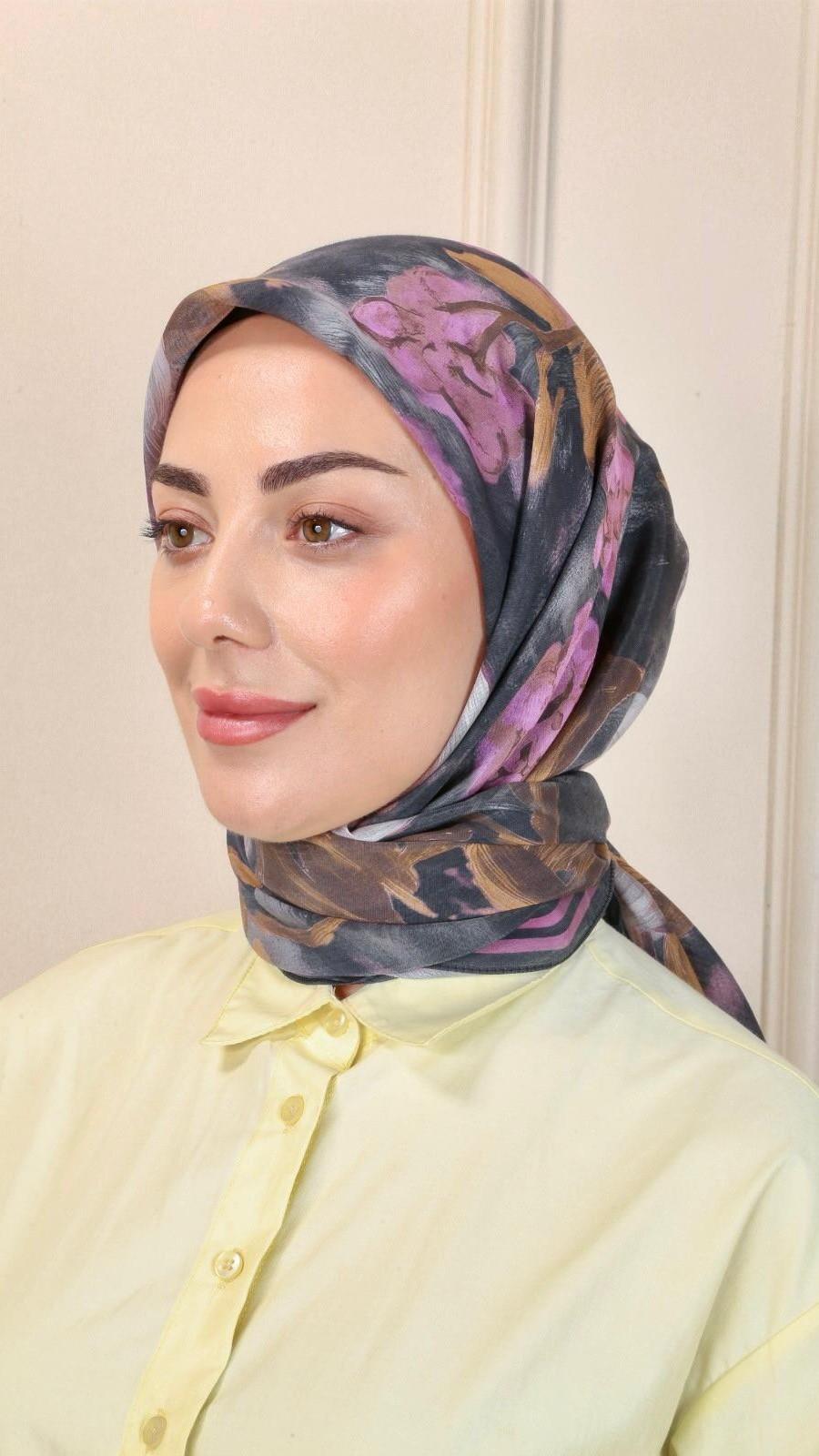 Locella Modal İpek Eşarp Siyah-10