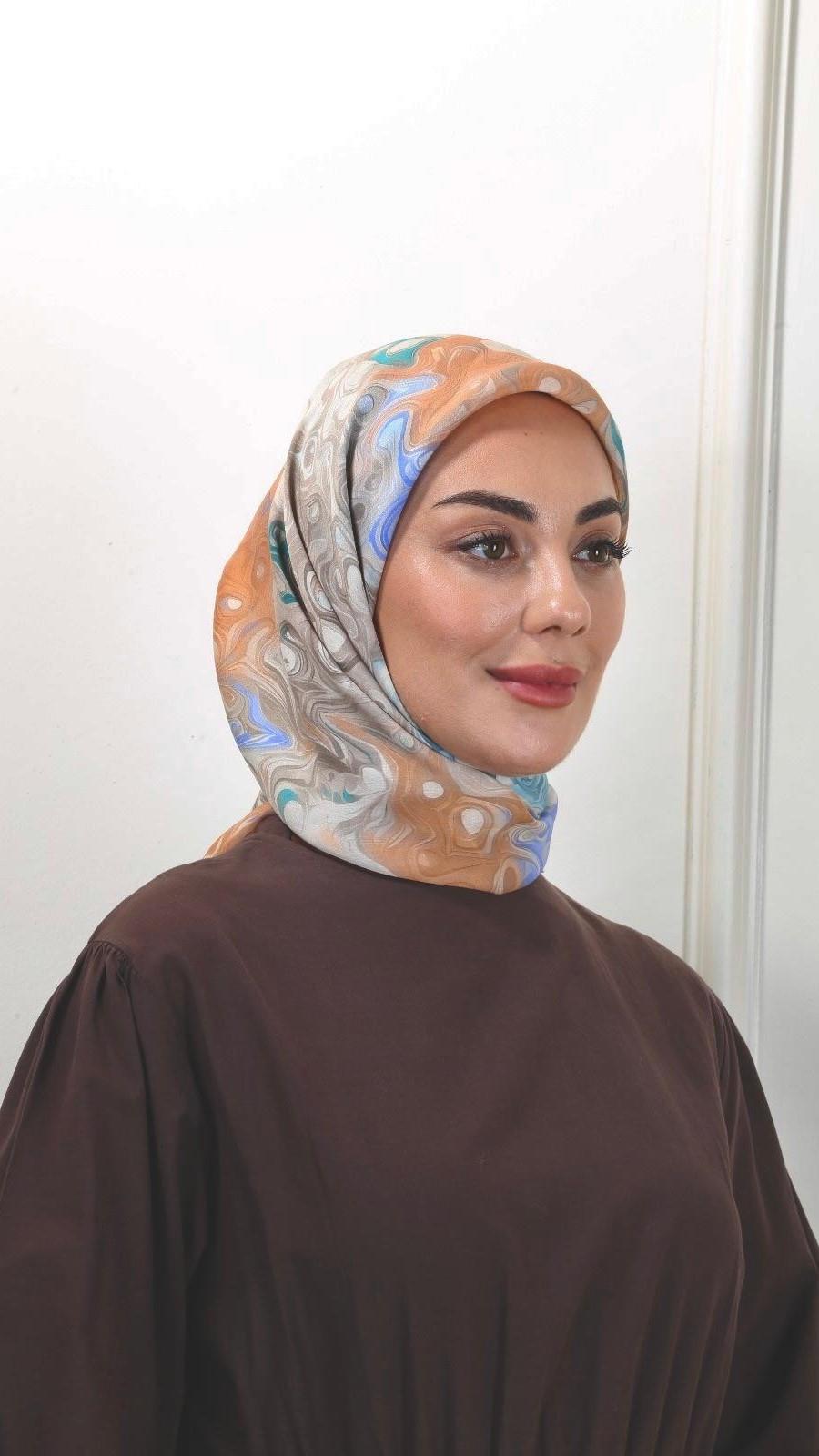 Locella Modal İpek Eşarp Turuncu-9