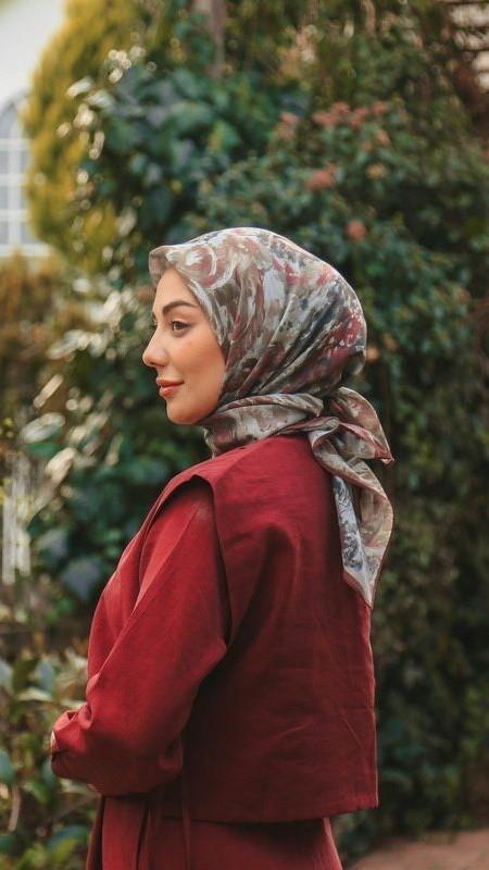 Locella Modal İpek Eşarp Bordo-2