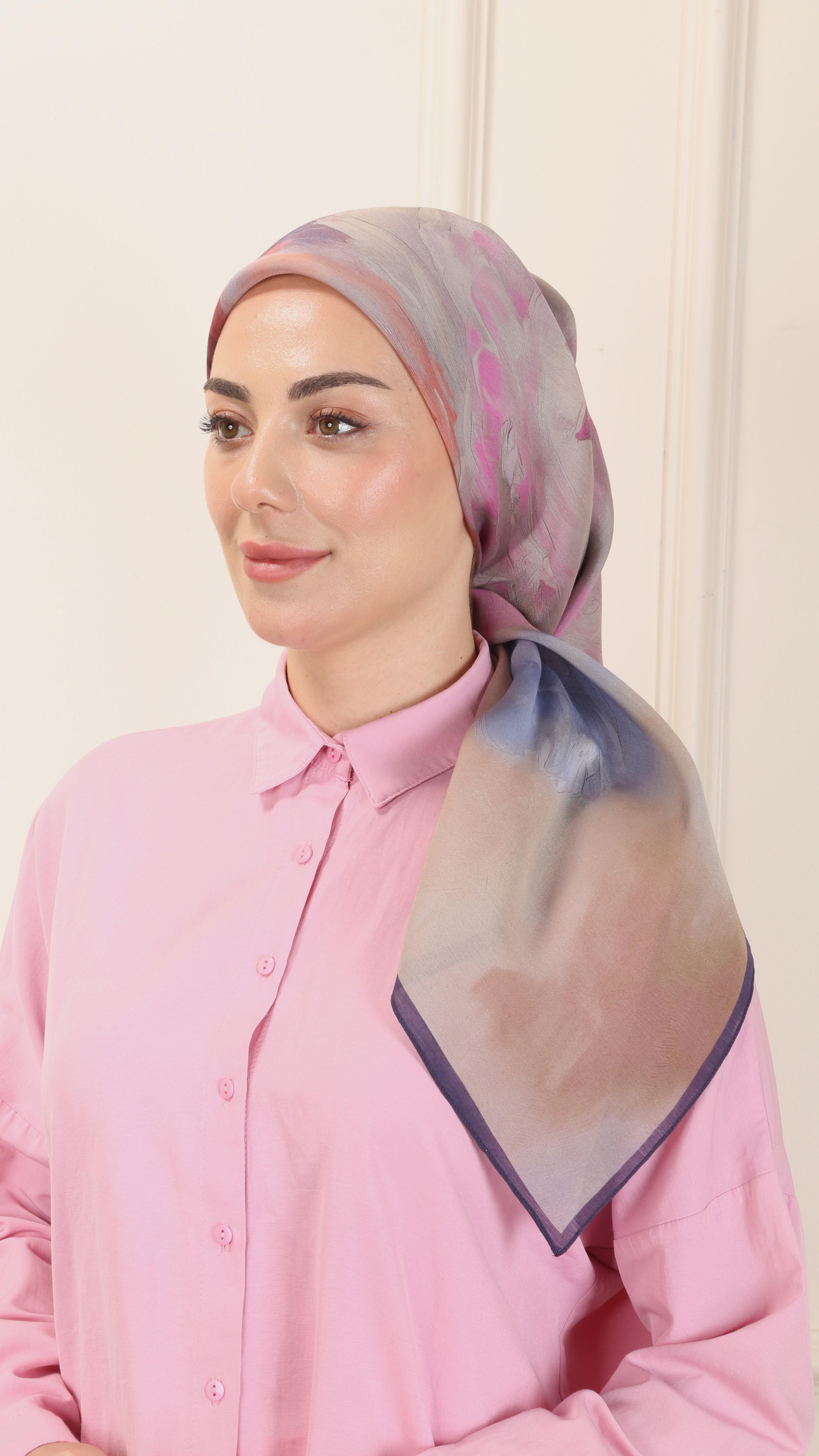 Locella Modal İpek Eşarp Lacivert-10