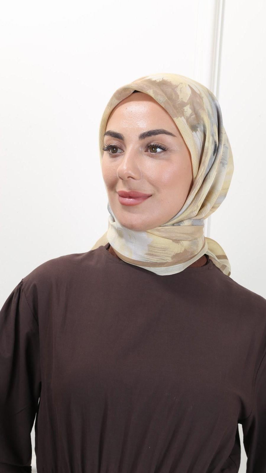 Locella Modal İpek Eşarp Sarı-7