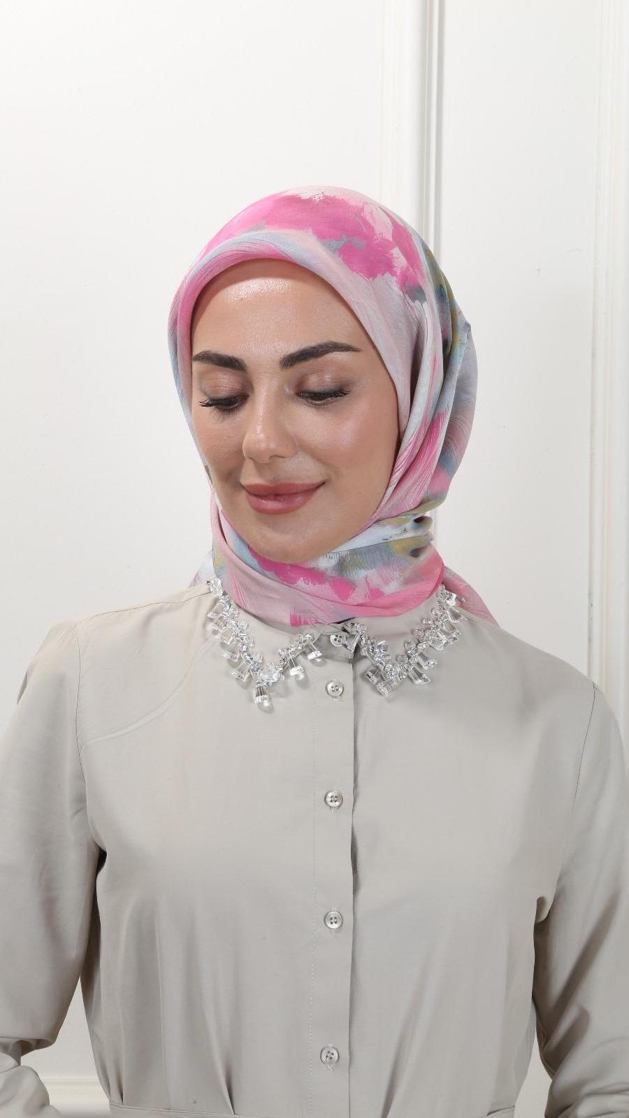 Locella Modal İpek Eşarp Fuşya-6