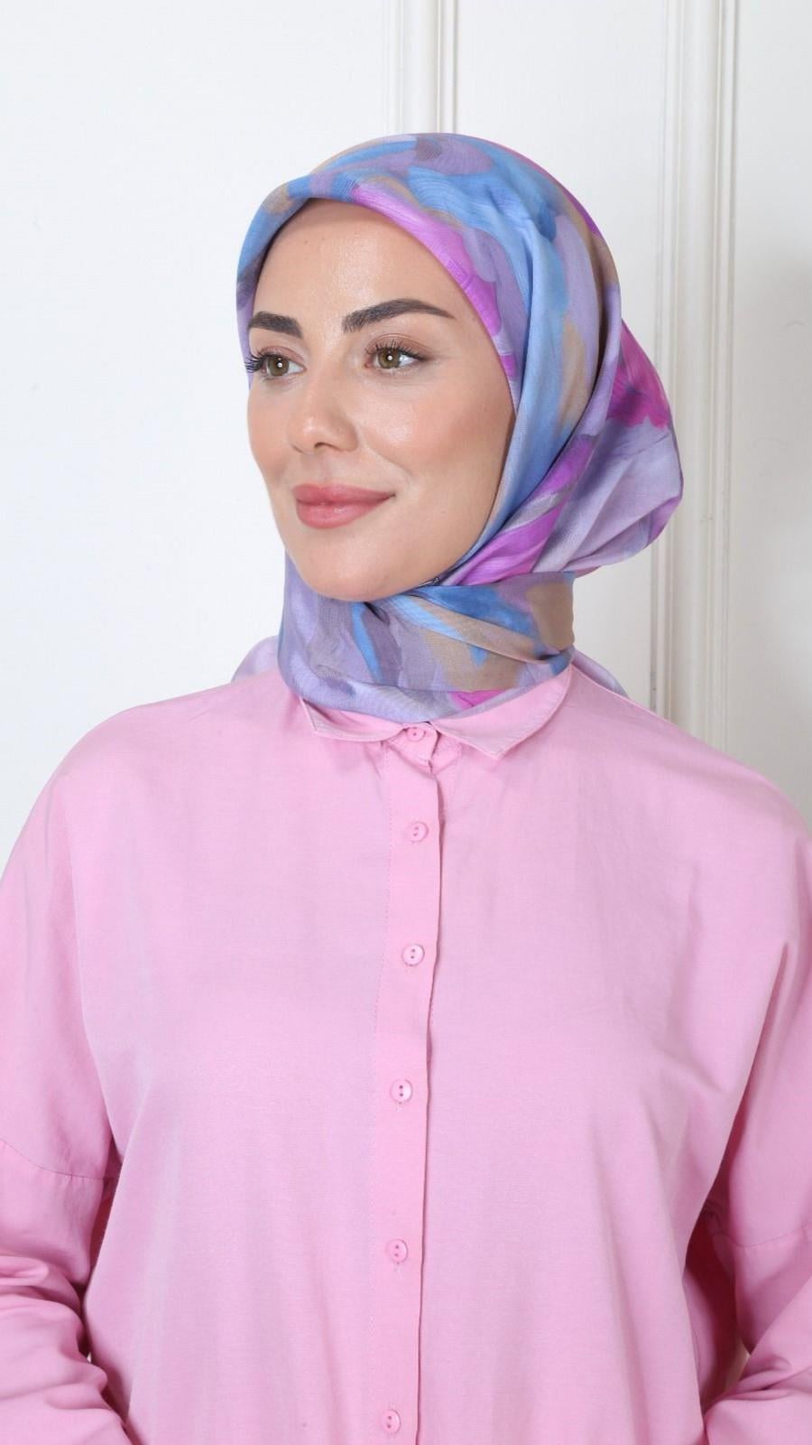 Locella Modal İpek Eşarp Lila-11