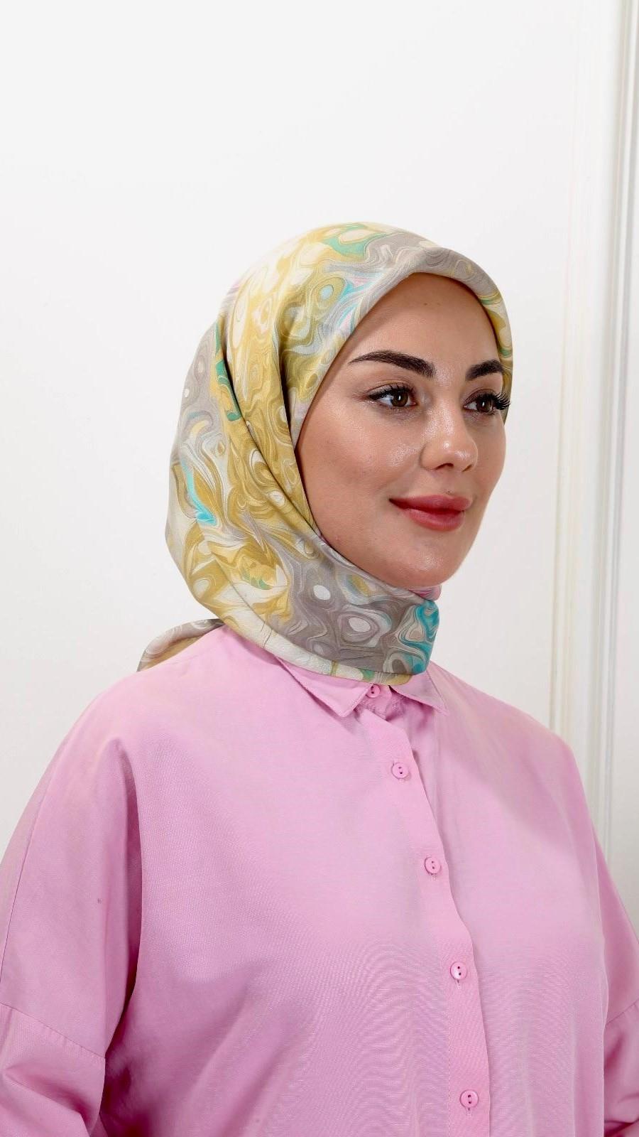 Locella Modal İpek Eşarp Sarı-6